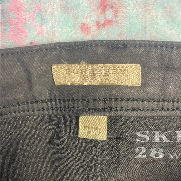 Burberry Brit Black pleather skinny stretch Pants - Picture 3 of 13